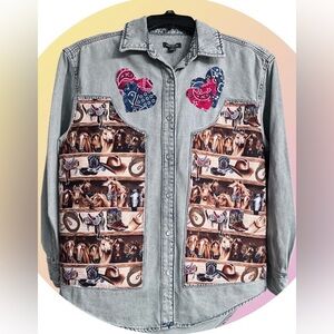 Wild at Heart” One-of-a-Kind Western Upcycled Denim Jacket - Made by Aloha
